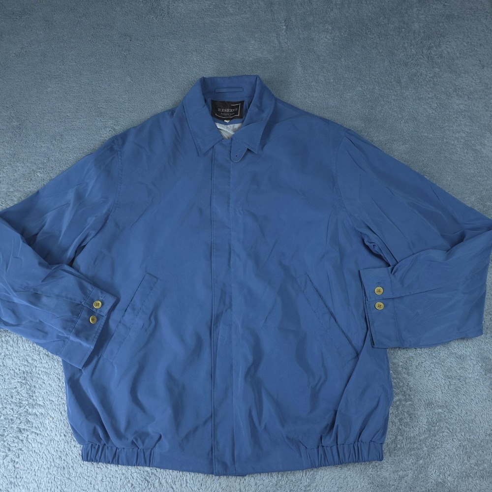 Patrick James Reserve Jacket Mens XL‎ Blue Windbreaker Lined Lightweight Casual